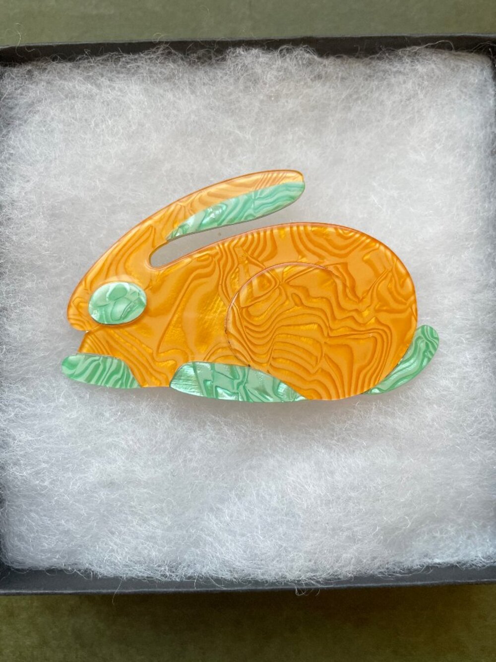Lea Stein Brooch of a Bunny Rabbit